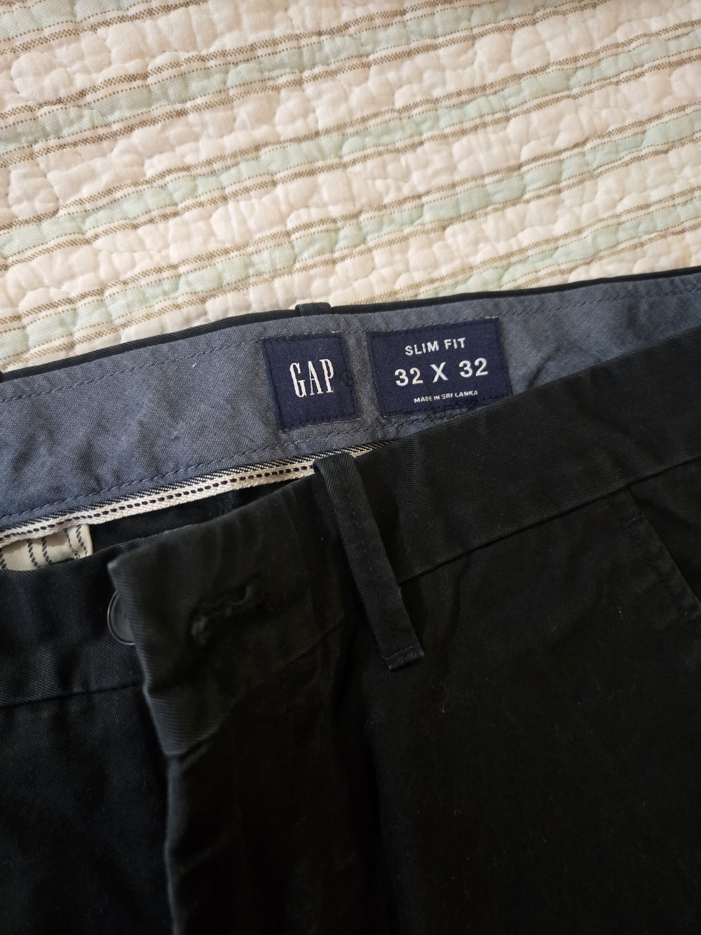 3 For $15 GAP Men’s Straight Leg Pants in Black 32x32 NWOT - Picture 2 of 7